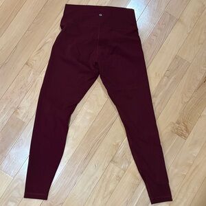 lululemon athletica Burgundy Leggings